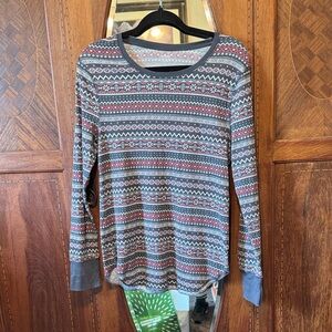 Old Navy Pink & Gray Thermal Long Sleeve
